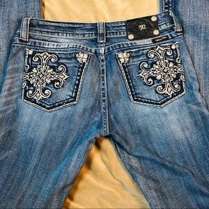 Miss Me Fleur De Lis Bootcut Jeans SZ 30
